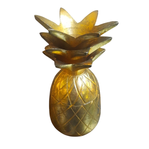 Decorative Brass Pineapple Container/Box - Picture 1 of 7